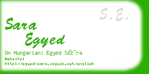 sara egyed business card